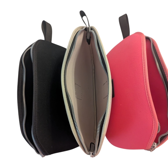 RARE 90s IKEA Lursjon #0439 3 Detachable Zip Pouches Pink/Black/Cement 10"x7.5" - Picture 7 of 10